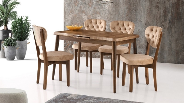 Roma Table Antique Walnut 120x70 cm and Gala Chair