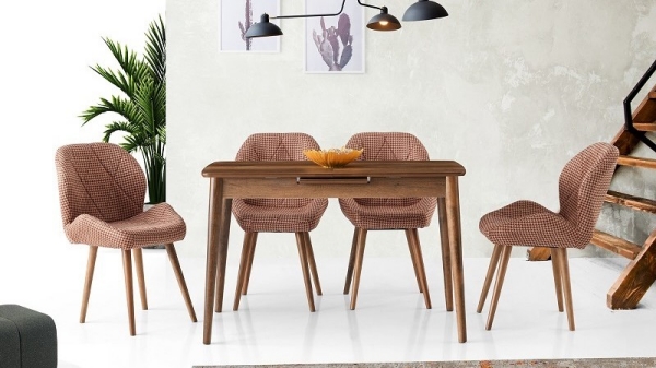 Milano Table Baroque Walnut 120x70 cm and Vera Chair