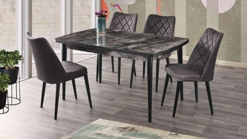 Silva Table Black Marble 140x90  cm ve Nova Chair