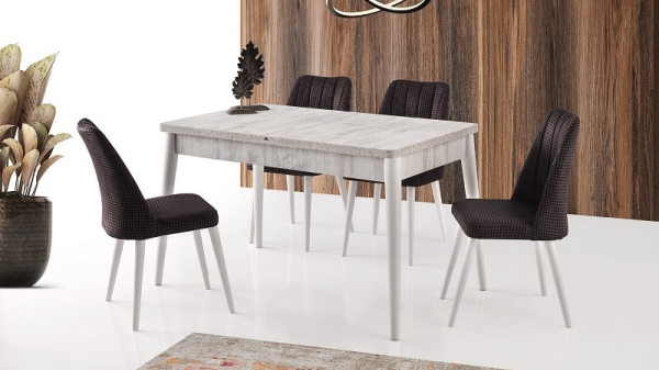 Kelebek Table Crystal 110x70 cm ve Sude Chair