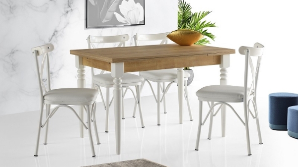 Smart Mercan Table Sapphire Oak 110x70 cm and Capraz Chair