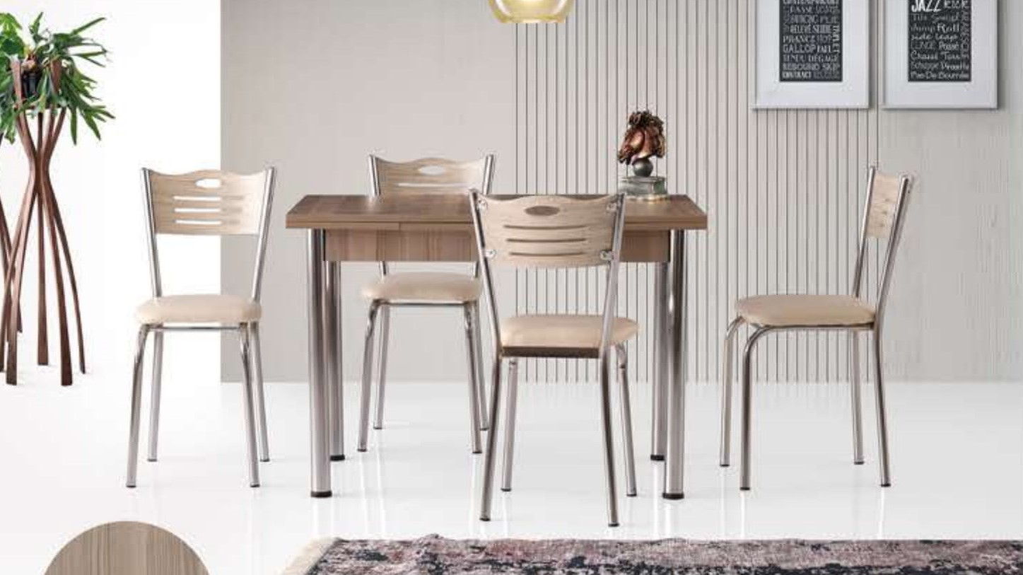 Smart Table (Metal Leg) Cordaba   110x70 cm and Sedef Chair