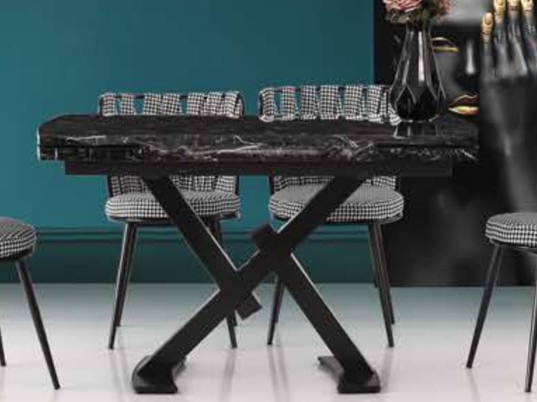 Ay Log Hg Table Black Marble 130x80 cm