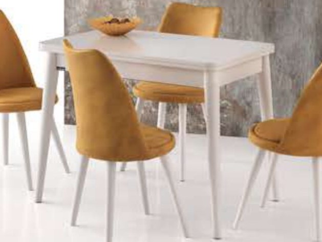 Gonca Oval Table with Spoon Holder White 100x65 cm