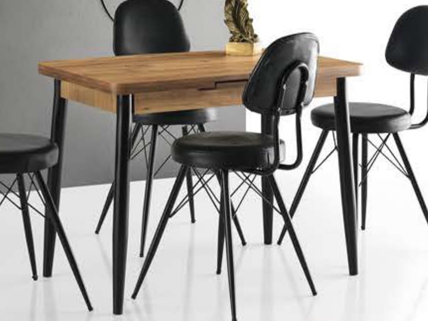 Silva Table (Metal Leg) Ash 100x60 cm