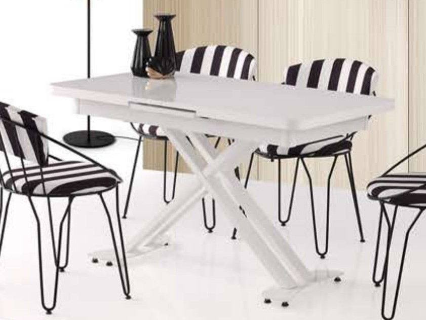 Milano X Leg Table White 120x70 cm