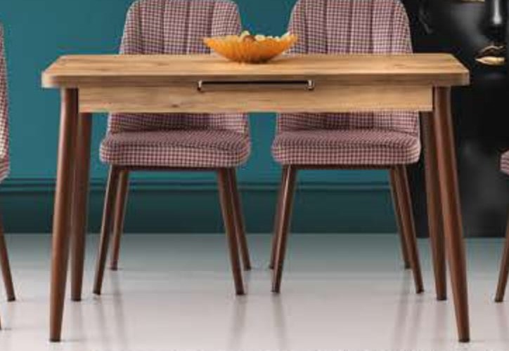 Silva Table (Conical Metal Leg) Ash 120x70 cm
