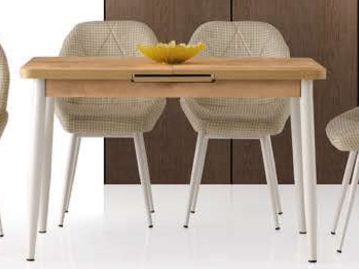 Silva Kitchen Table (Conical Metal Leg) Sapphire Oak 120x70 cm