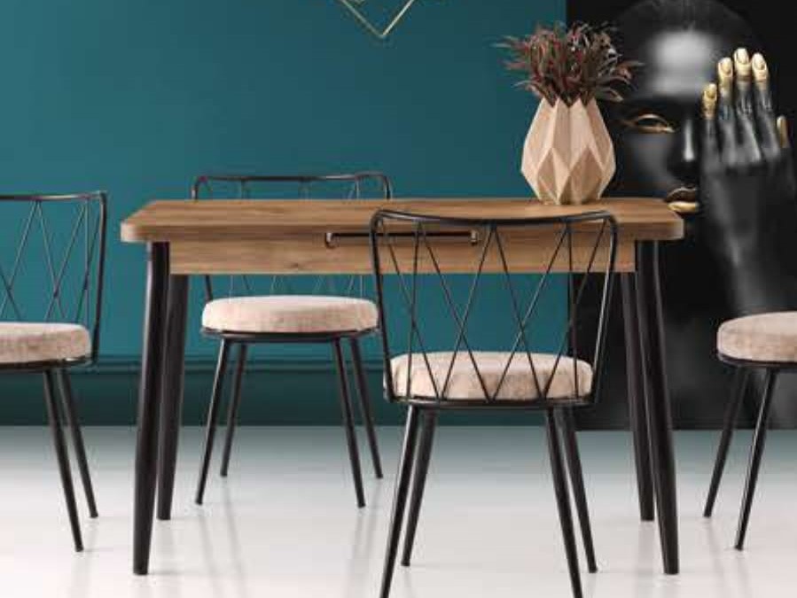 Silva Table (Conical Metal Leg) Ash 120x70 cm