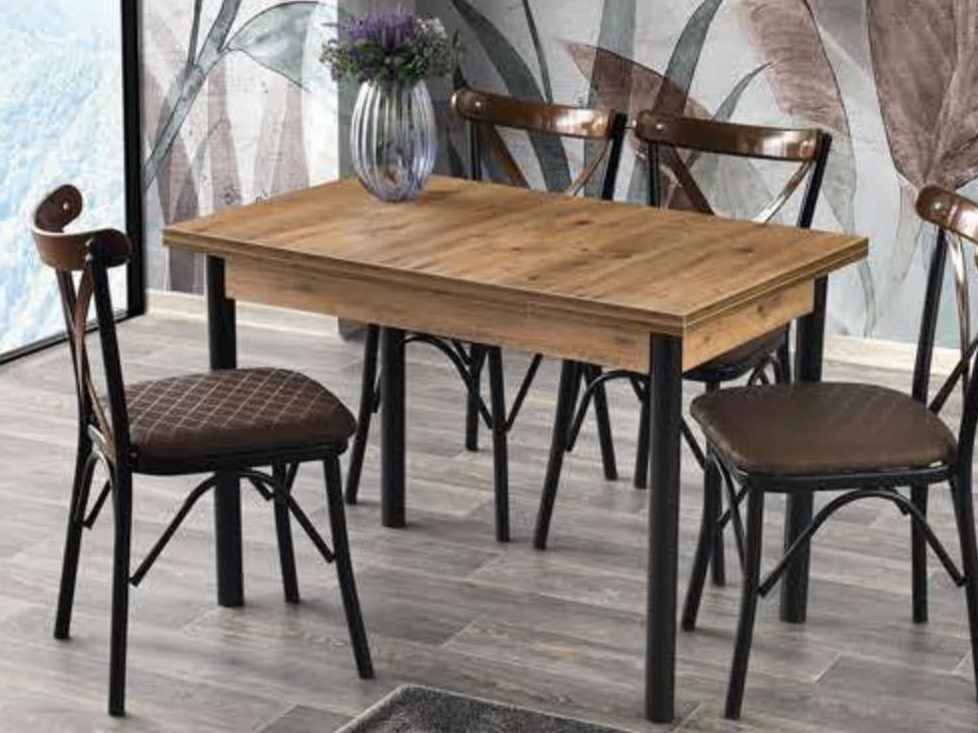 Smart Kitchen Table (Metal Leg) Ash 110x70 cm