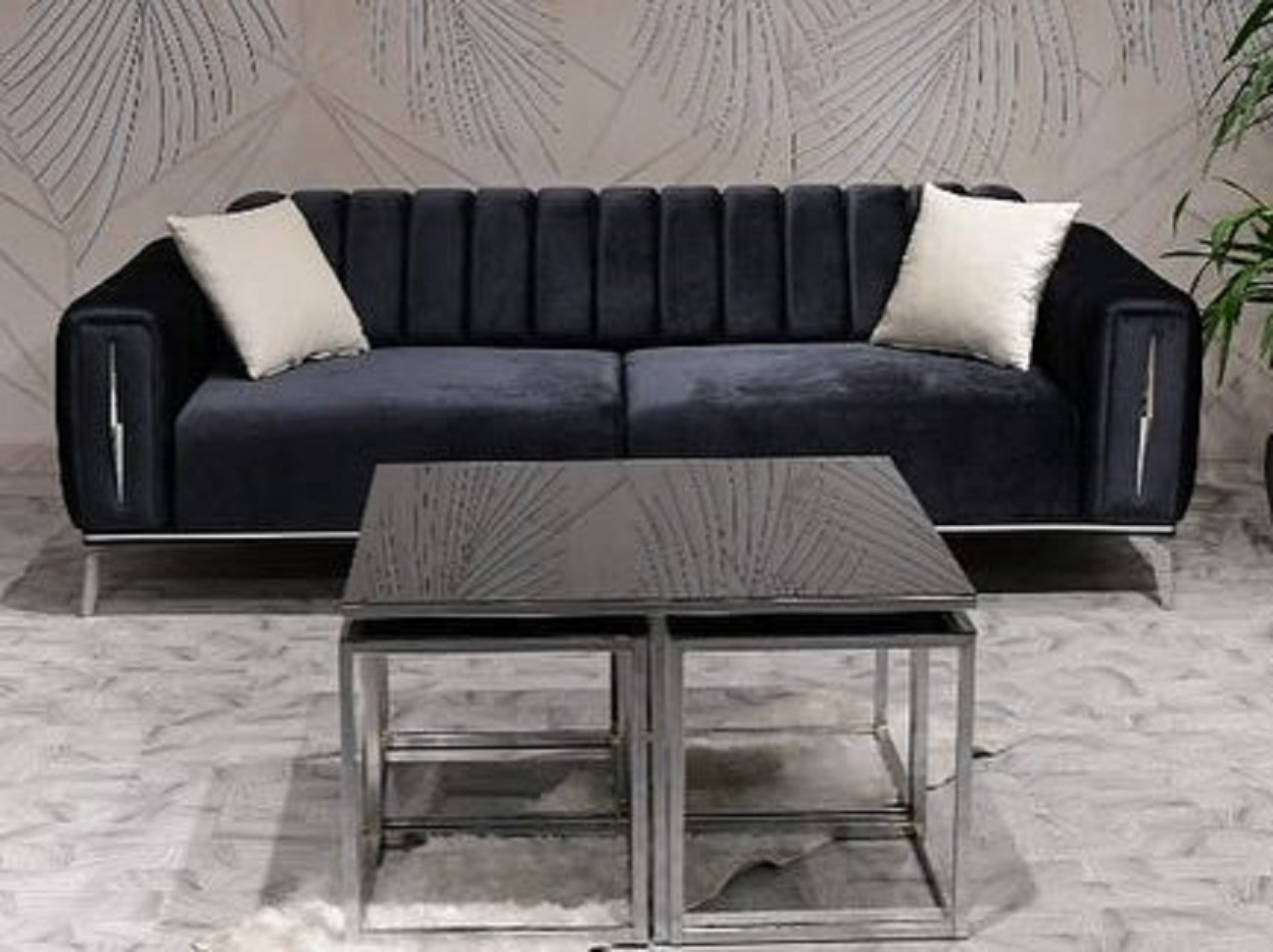 Safir Metalic Sofa with Bed Metal Leg