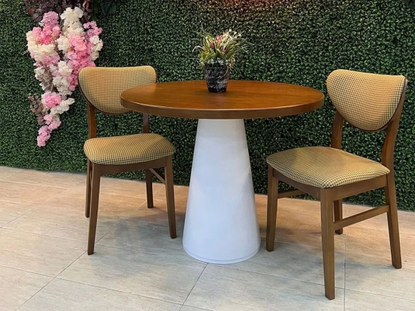 Fici Round Solid Table 120 cm Set