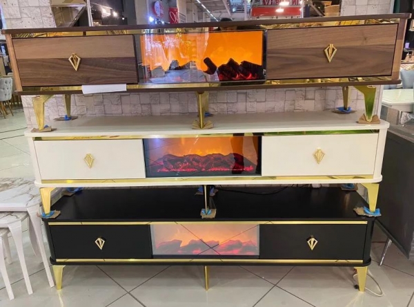 Beyza TV Stand with Fireplace 180 cm
