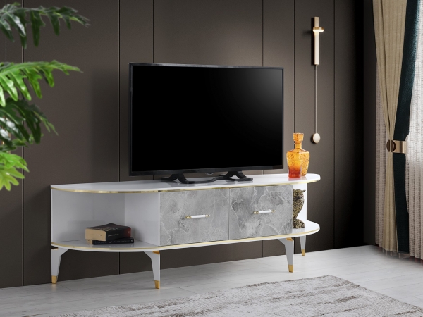 Silk TV Stand 160 cm Rambia Marble Pattern