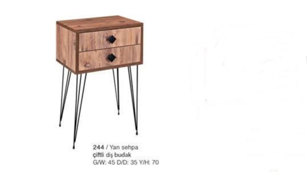Side Table Double Hairpin Leg