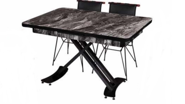 Milano X Leg Table Black Marble 120x70 cm